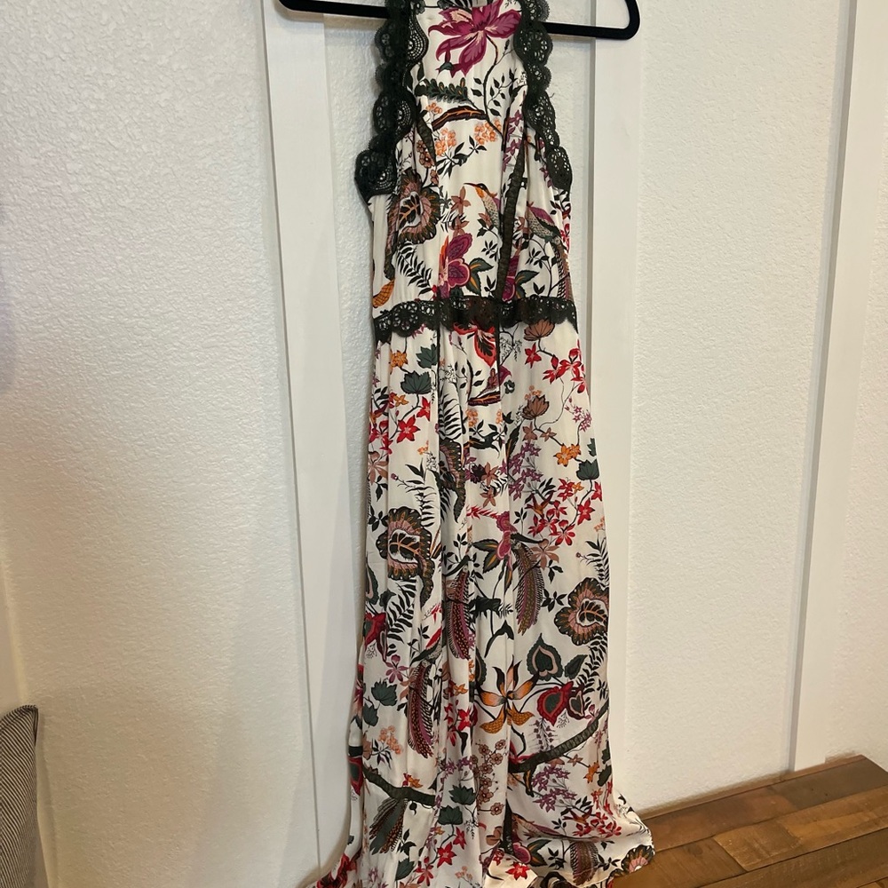 NEVER WORN: Anthropologie Floral Dress with Lace Detail